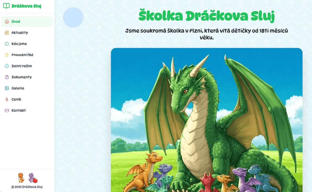 Project screenshot Dráčkova sluj
